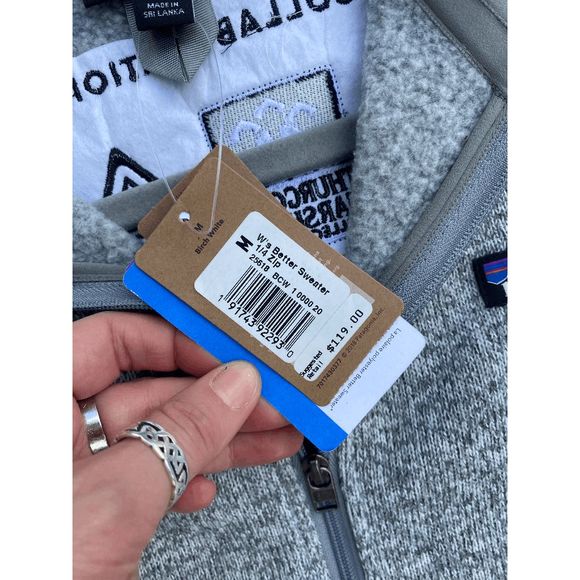 Patagonia NWT Better Sweater 1/4 Zip Gray Pullover, Size Medium, MSRP $118 - Picture 8 of 11